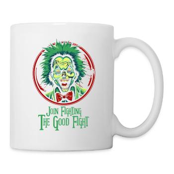 Faites partie de la lutte pour le bien, avec un clown - Mug blanc - blanc - Droite