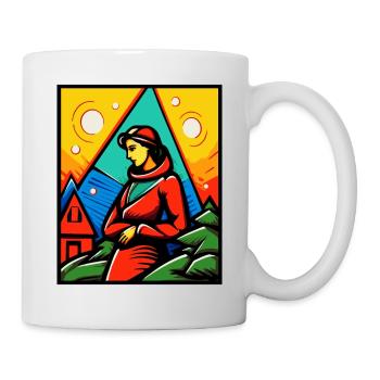 Is this art, the woman from the Alps - Mug - white - Right