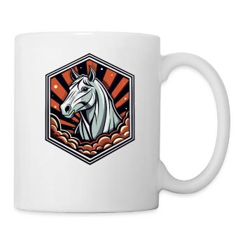 Ein majestätisches Pferd - Tasse - Weiß - Rechts