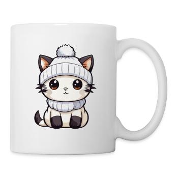 Cat Winter Comic Cute - Mug - white - Right