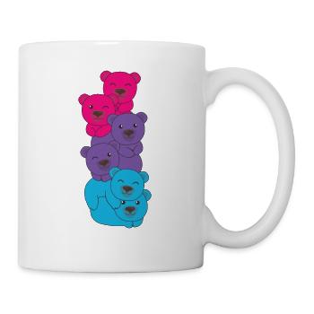 androgyn Flag Pride LGBTQ süße Bär - Tasse - Weiß - Rechts