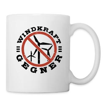 Windkraft Gegner - Kein Windpark - Windenergie - Tasse - Weiß - Rechts
