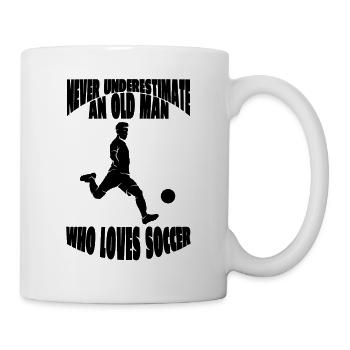 Fußballspieler Fußballmannschaft Fußballdesign - Tasse - Weiß - Rechts