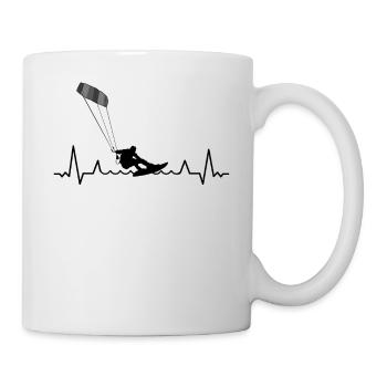 Kitesurf Kiteboard Kitesurfen Kitesurf Herzschlag - Tasse - Weiß - Rechts
