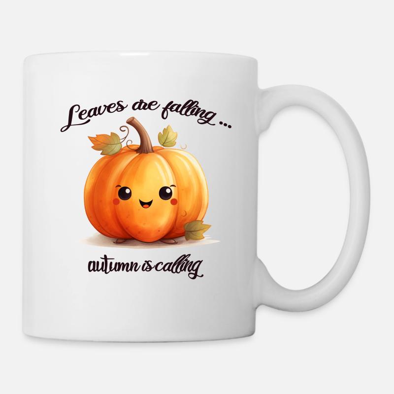 Halloween Pumpkin Autumn with Funny Saying - Mug - white