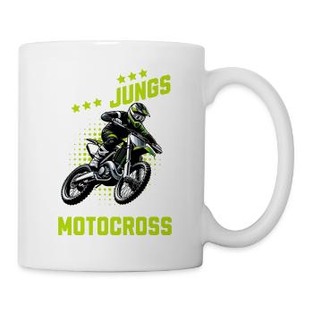 Motocross Kinder Dirtbike Geschenk Cross - Tasse - Weiß - Rechts