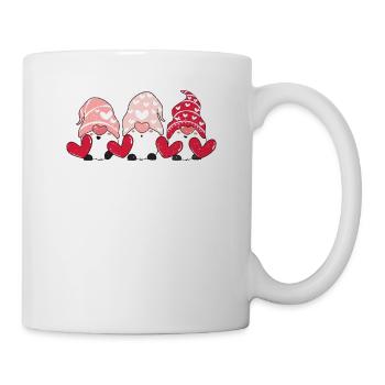 Three Dwarfs Heart Happy Valentine's Day Hearts Gnome - Mug - white - Right