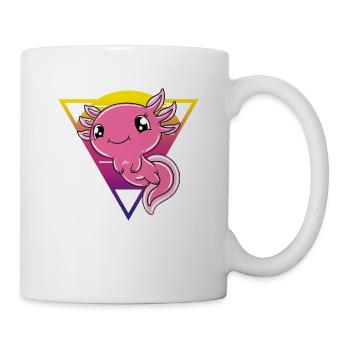 Axolotl mignon Axolotl drôle - Mug blanc - blanc - Droite