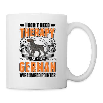 Thérapie allemande à poil dur - Mug blanc - blanc - Droite