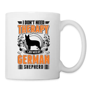Thérapie du berger allemand - Mug blanc - blanc - Droite