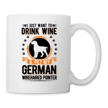 Vin allemand à poil dur - Mug blanc - blanc - Droite