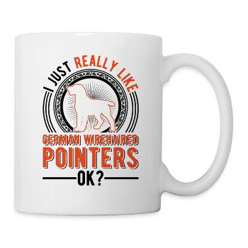 Deutsch Drahthaar Geschenk - Tasse - Weiß - Rechts