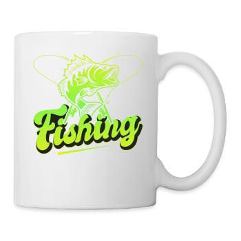 Fishing, Angler, Fisherman Fishing and Pike Fishing - Mug - white - Right