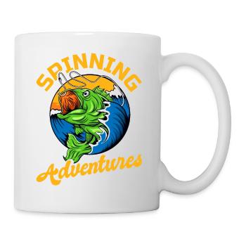 Fishing, Angler, Fisherman Fishing and Pike Fishing - Mug - white - Right