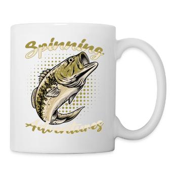 Fishing, Angler, Fisherman Fishing and Pike Fishing - Mug - white - Right