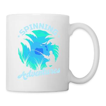 Fishing, Angler, Fisherman Fishing and Pike Fishing - Mug - white - Right