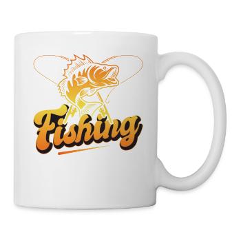 Fishing, Angler, Fisherman Fishing and Pike Fishing - Mug - white - Right