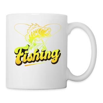 Fishing, Angler, Fisherman Fishing and Pike Fishing - Mug - white - Right