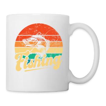 Fishing, Angler, Fisherman Fishing and Pike Fishing - Mug - white - Right