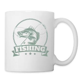 Fishing, Angler, Fisherman Fishing and Pike Fishing - Mug - white - Right
