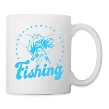 Fishing, Angler, Fisherman Fishing and Pike Fishing - Mug - white - Right