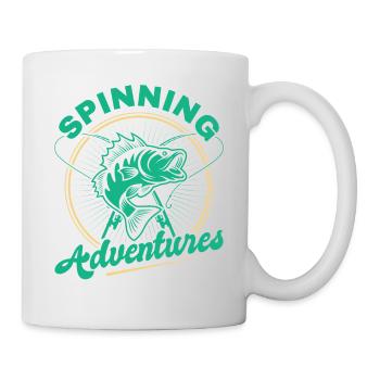Fishing, Angler, Fisherman Fishing and Pike Fishing - Mug - white - Right
