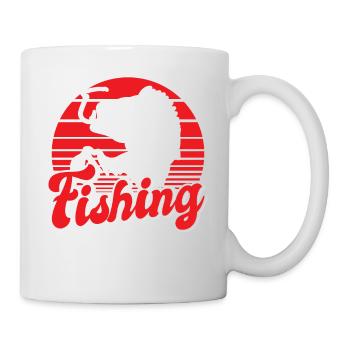 Fishing, Angler, Fisherman Fishing and Pike Fishing - Mug - white - Right