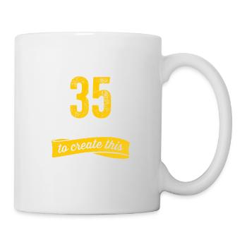 Lustiger 35 Jahre alter Witz 35. Geburtstag Gag Humor - Tasse - Weiß - Rechts