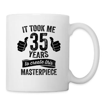 Lustiger 35 Jahre alter Witz 35. Geburtstag Gag Stolz - Tasse - Weiß - Rechts