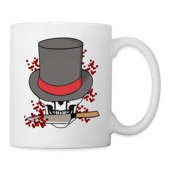 Crâne tueur couteau Halloween horreur mort mafia - Mug blanc - blanc - Droite