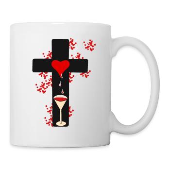 Rituel Occulte Croix Dark Halloween Satan Vaudou - Mug blanc - blanc - Droite