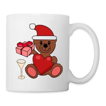 Teddy Bear Christmas Party Celebrate Christmas Gift - Mug - white - Right