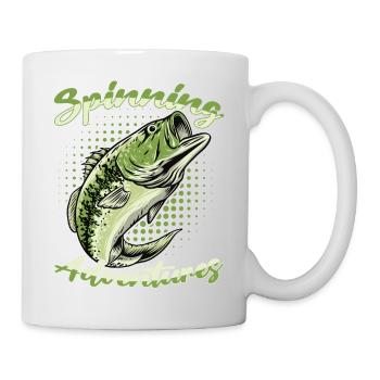 Fishing, Angler, Fisherman Fishing and Pike Fishing - Mug - white - Right