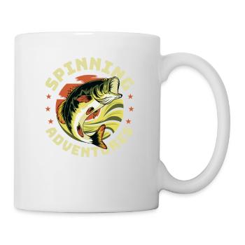 Fishing, Angler, Fisherman Fishing and Pike Fishing - Mug - white - Right