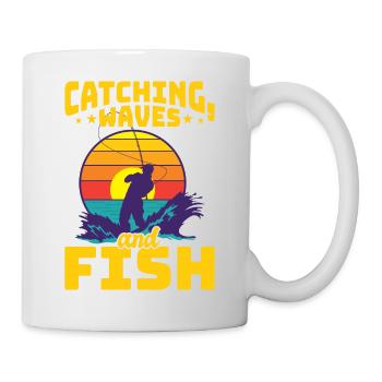 Fishing, Angler, Fisherman Fishing and Pike Fishing - Mug - white - Right