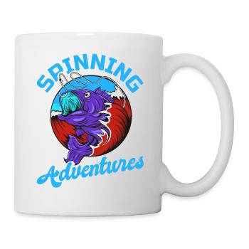 Fishing, Angler, Fisherman Fishing and Pike Fishing - Mug - white - Right