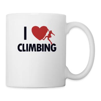 I love Climbing Speedklettern Alpinklettern - Tasse - Weiß - Rechts