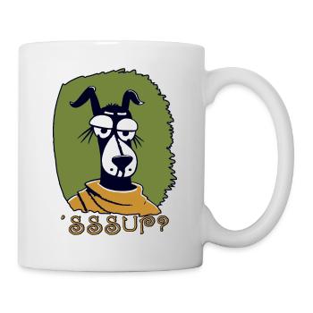 What's Up, What's Up, a Cool Cartoon Dog - Mug - white - Right