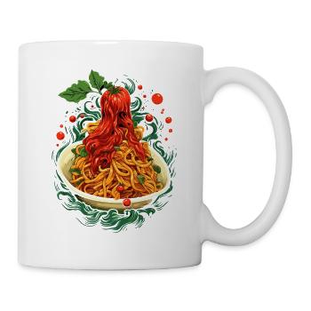 leckere Tomaten Spaghetti - Tasse - Weiß - Rechts