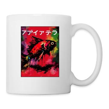 Affiche de poisson japonais - Mug blanc - blanc - Droite