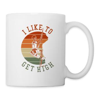 I Like To Get High Alpinklettern Sportklettern - Tasse - Weiß - Rechts