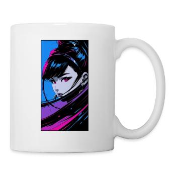 Dessin animé Manga Anime Fille - Mug blanc - blanc - Droite