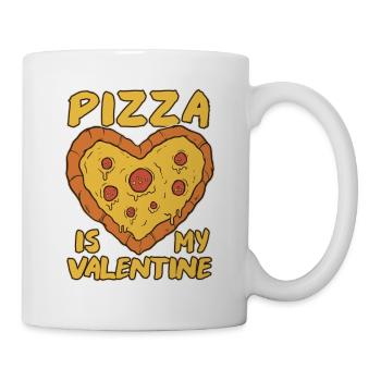 Pizza Is My Valentine Funny Valentine's Day - Mug - white - Right