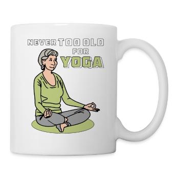 LE YOGA N’EST JAMAIS TROP VIEUX POUR LE YOGA - Mug blanc - blanc - Droite