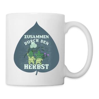 Ensemble à travers le cadeau de feuilles d’automne - Mug blanc - blanc - Droite