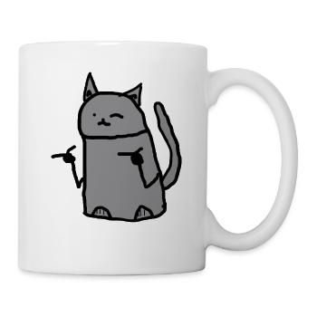 Katze - Tasse - Weiß - Rechts