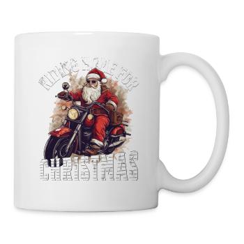 Santa Claus Motorcycle Sunglasses Christmas - Mug - white - Right