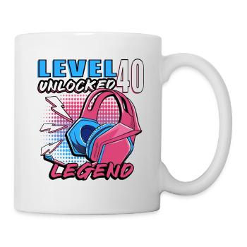 40th Birthday Gift Level 40 Complete - Mug - white - Right