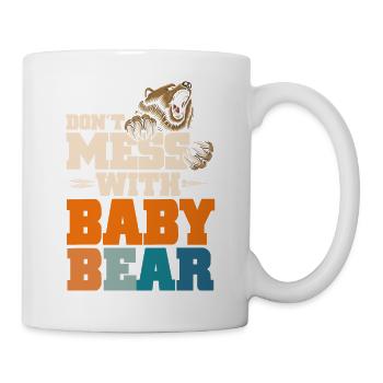 Ne plaisantez pas avec Bébé ours - Mug blanc - blanc - Droite