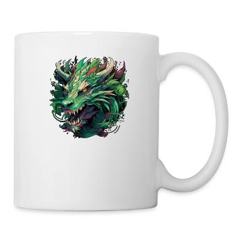 Modern Green Kali Linux Dragon Design for Ethical - Mug - white - Right